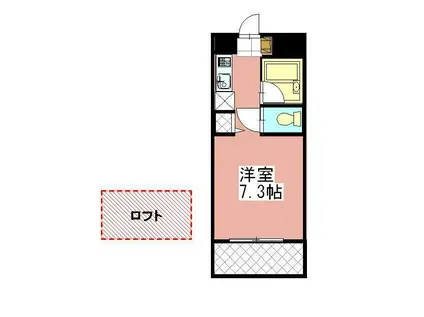 タニックス黒崎(ワンルーム/2階)の間取り写真