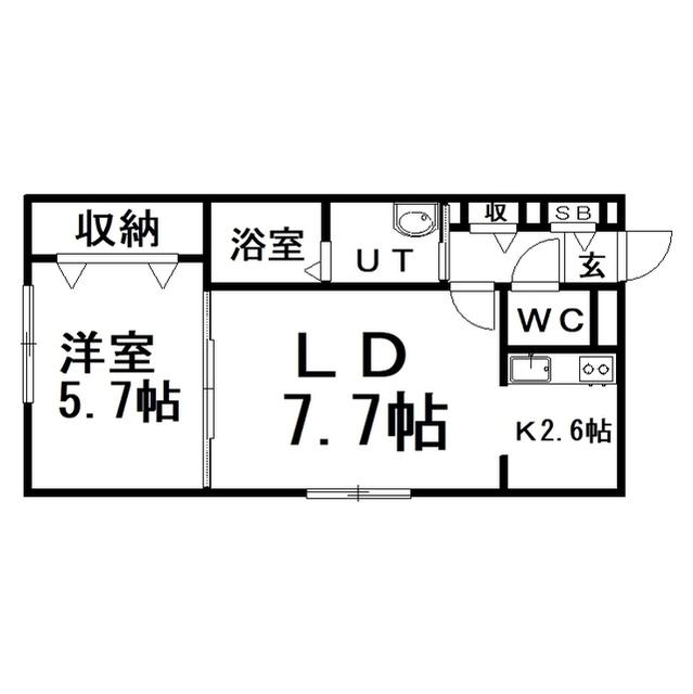 PERAZZI若竹(1LDK/3階)の間取り写真