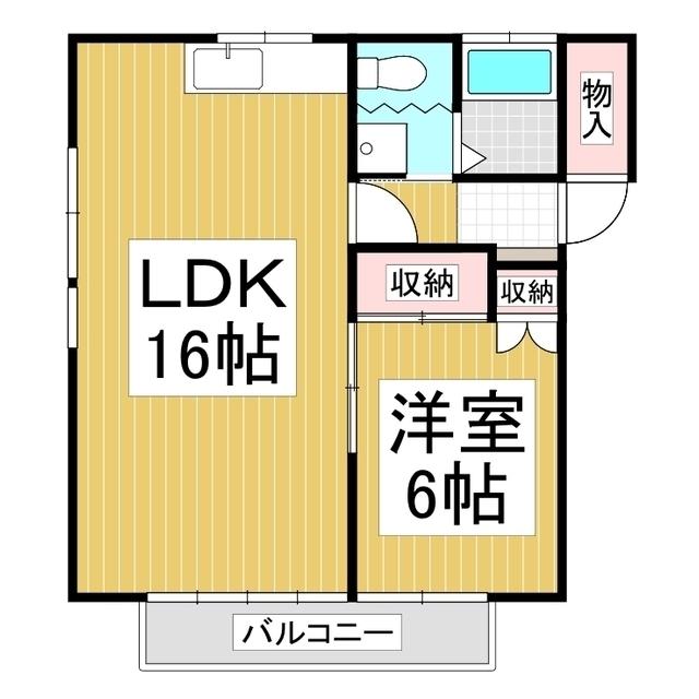 コーポK(1LDK/1階)の間取り写真