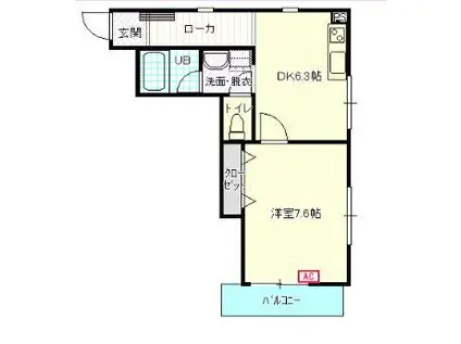 セイントワークス(1DK/3階)の間取り写真