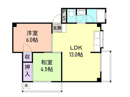 ドリームハイツ(2LDK/3階)の間取り写真