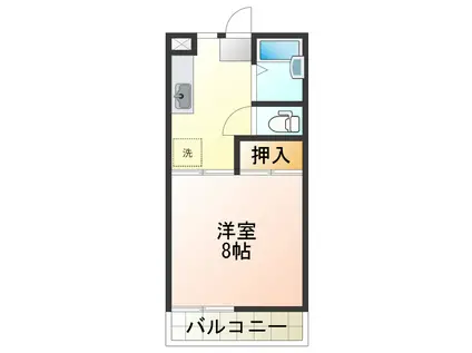 メゾン7(1K/2階)の間取り写真