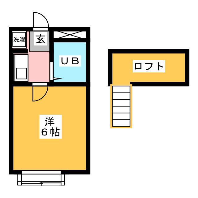 コスモハイツ泉(1K/2階)の間取り写真