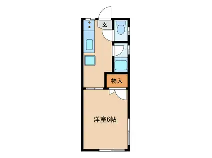 ケーツー中沢(1K/2階)の間取り写真