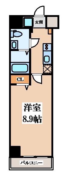 SKY YAO(1K/2階)の間取り写真