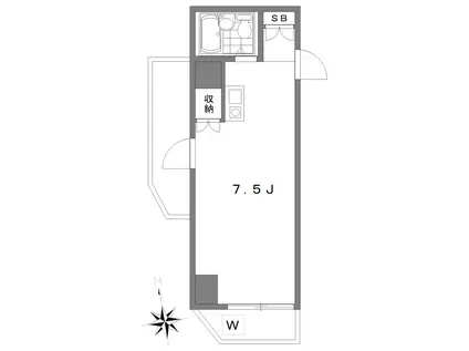 エトワール明神町(ワンルーム/3階)の間取り写真