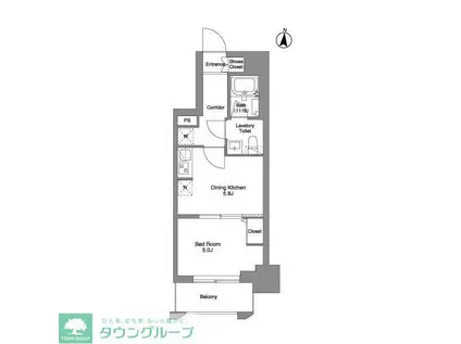 クラリティア綾瀬(1DK/7階)の間取り写真