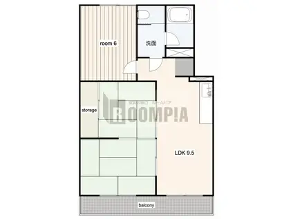 SUNNY PLACE(3DK/4階)の間取り写真