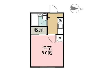 メゾンドノエルII(1K/1階)の間取り写真