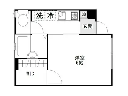 BELLWOOD(1K/1階)の間取り写真