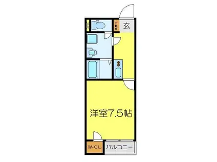 レオネクストバロンIII(1K/2階)の間取り写真