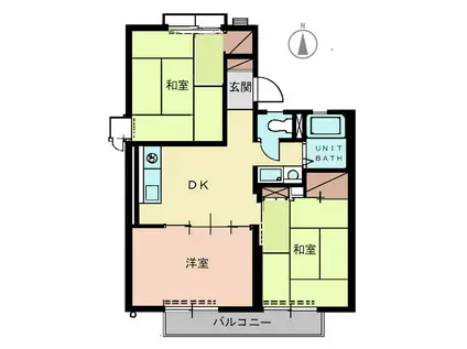 レチエル(3DK/2階)の間取り写真