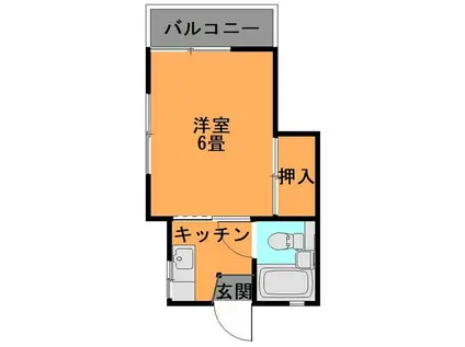 マルメゾン(1K/1階)の間取り写真