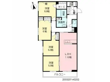 アネーロ春日(4LDK/2階)の間取り写真