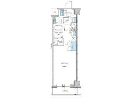 ガリシア下丸子リバーサイド(1K/1階)の間取り写真