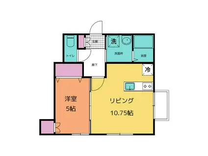 メゾンカセ・SK-II(1LDK/1階)の間取り写真