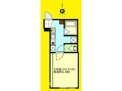 リーブル大和(1K/1階)の間取り写真