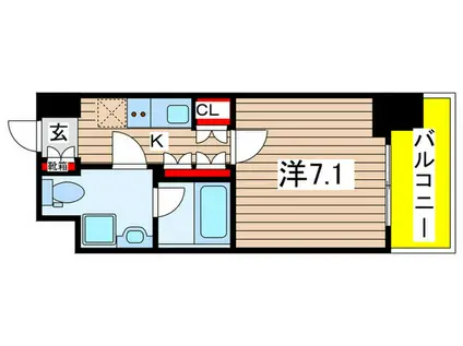 アーデン清澄白河(1K/2階)の間取り写真