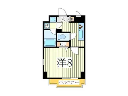 グラン ジュテ柏(1K/9階)の間取り写真