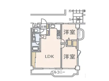 ラレーブ光が丘公園(2LDK/3階)の間取り写真