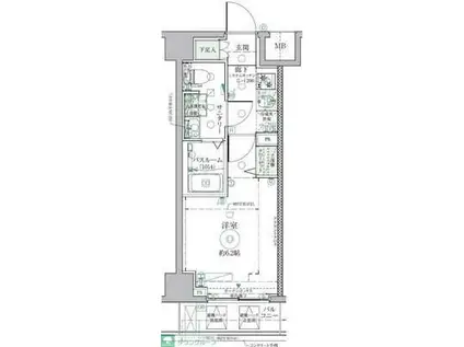 クレヴィスタ北綾瀬(1K/1階)の間取り写真