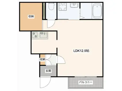 メゾン村川III(ワンルーム/1階)の間取り写真