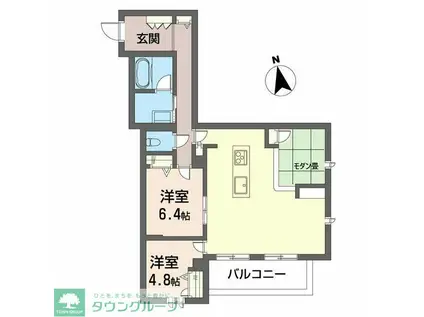 ウィズプラス大船(3LDK/1階)の間取り写真