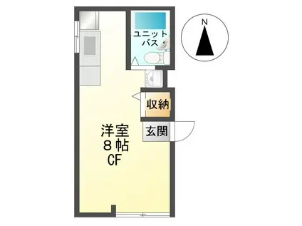 ウイングビル(ワンルーム/3階)の間取り写真