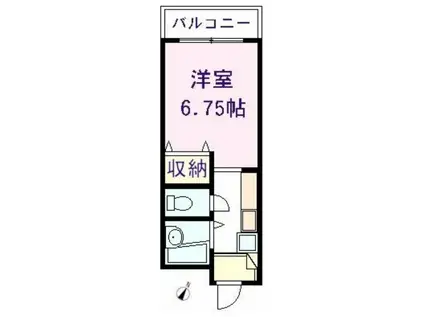 ミキビル(1K/2階)の間取り写真