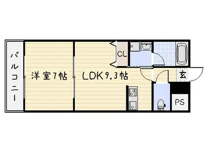 KN21白銀(1LDK/4階)の間取り写真