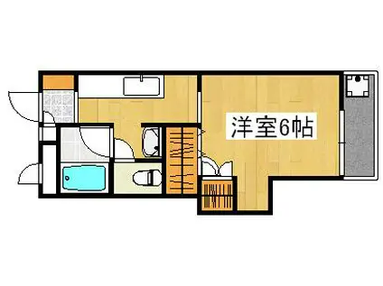 城西ロイヤルハイム(1K/3階)の間取り写真