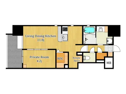 THE GRAND WASHU横川(1LDK/5階)の間取り写真