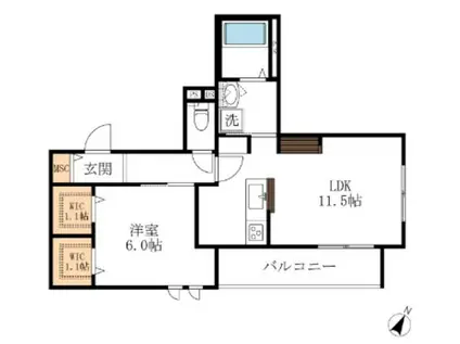 GARLAND PHOENIX(1LDK/3階)の間取り写真