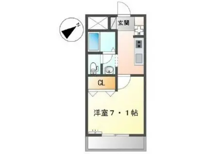 エポック橘(1K/1階)の間取り写真