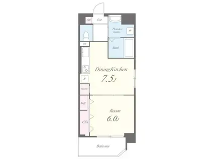 SKYLAGUNAスカイラグーナ(1DK/4階)の間取り写真