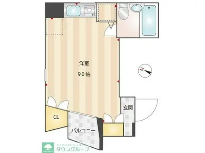 ESTANCIA(ワンルーム/7階)の間取り写真