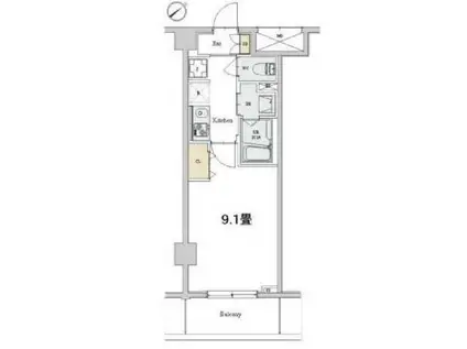 カスタリア本駒込(1K/1階)の間取り写真