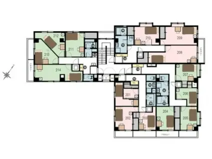 シェアス浦和(ワンルーム/2階)の間取り写真