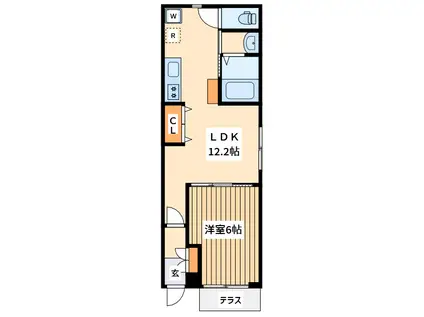 クワイエット クラブ ハウス ミックス 弘明寺(1LDK/1階)の間取り写真