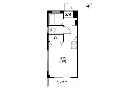 フィーユヴェール(ワンルーム/3階)の間取り写真