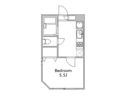 ホワイトヴィラ碑文谷(1K/2階)の間取り写真