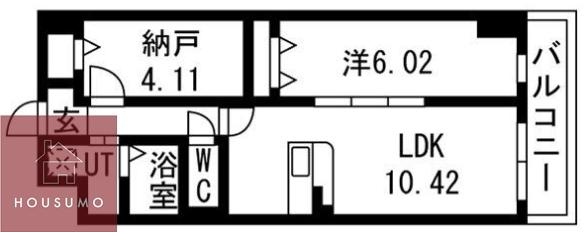 アーバンパーク新大阪(1SLDK/5階)の間取り写真