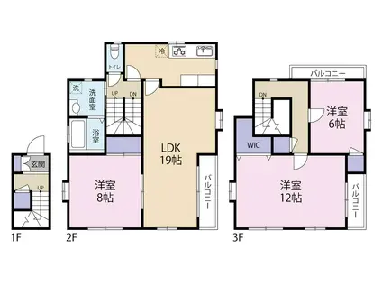 RESIDENCE広尾(3LDK/1階)の間取り写真