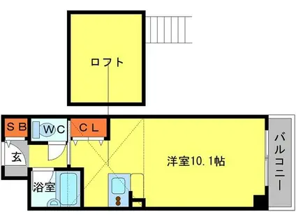 グリーンハイツ豊川I(1K/3階)の間取り写真