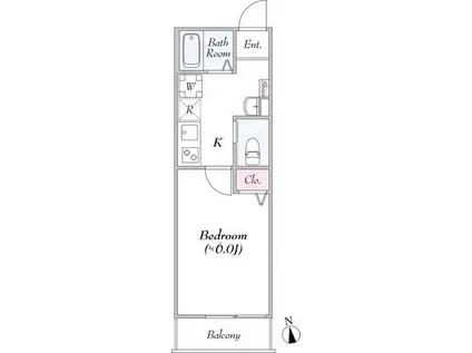 TS CUORE 浮間舟渡I(1K/2階)の間取り写真