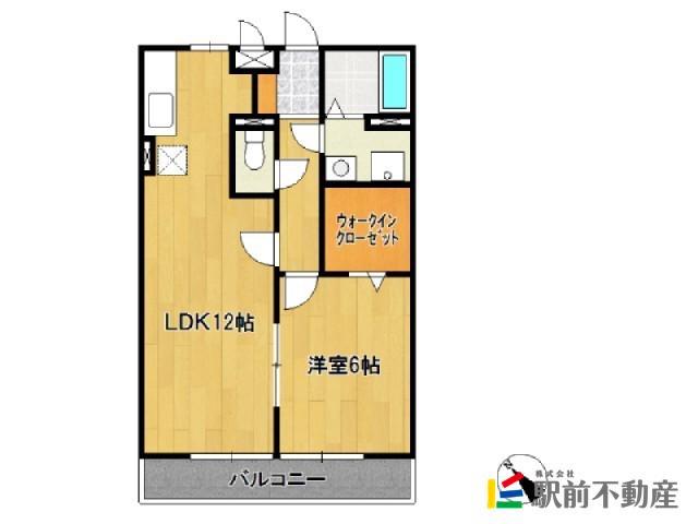 セイシェル・大山B(1LDK/1階)の間取り写真