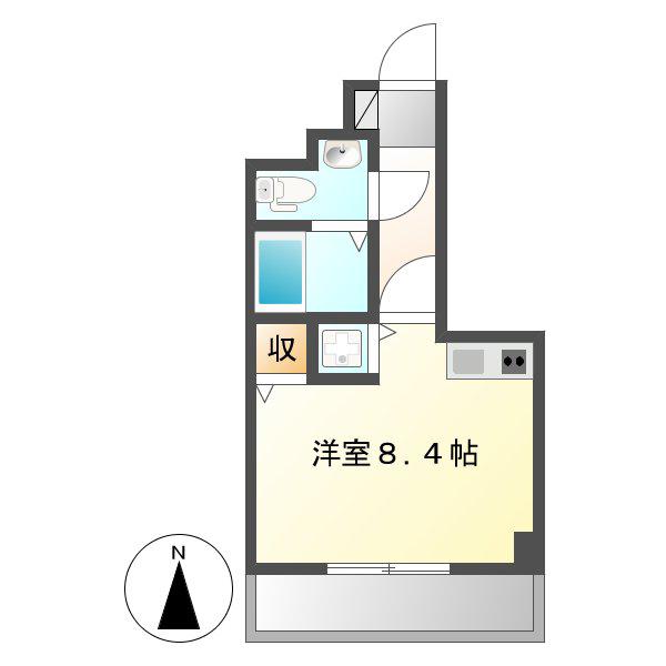 リベール名駅南(1K/6階)の間取り写真