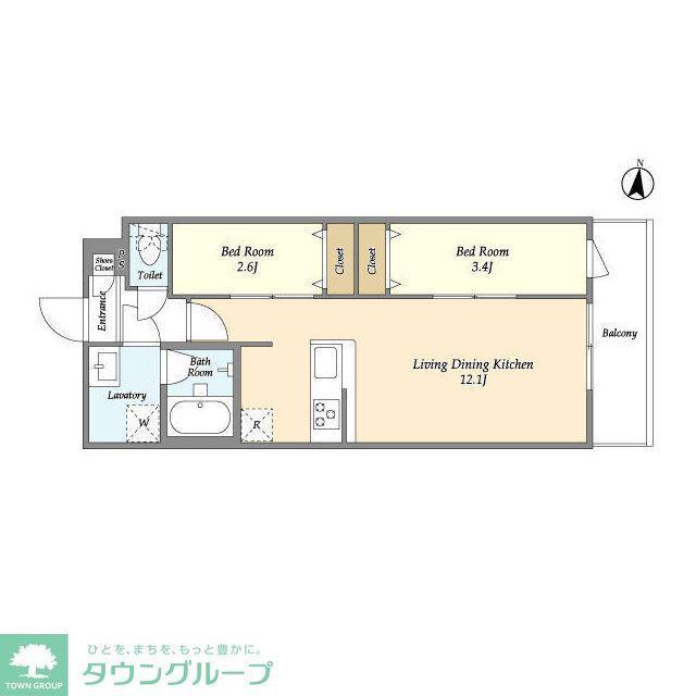 アルファコート梅島(2LDK/5階)の間取り写真