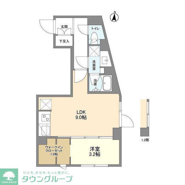 ウェルスクエア西大井(1LDK/5階)の間取り写真