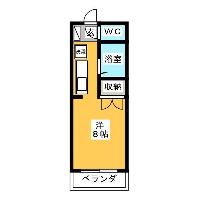第1ハイツタマキ(ワンルーム/1階)の間取り写真